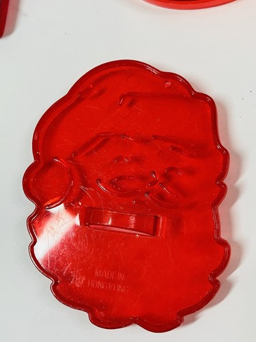 Vintage Set 11 rote Hartplastik Ausstechformen Weihnachten Tier Hirsch Ornament - Bild 2 von 10