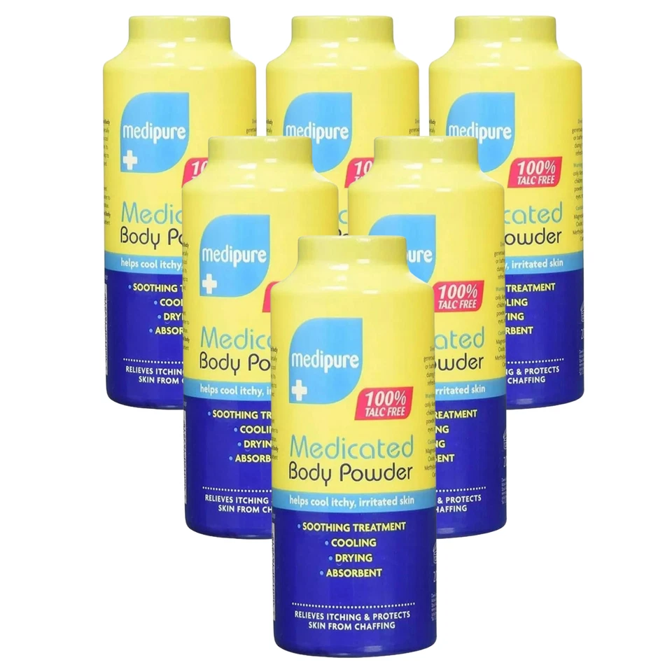 Medipure Medicated Body Powder 200gm - Pack of 6