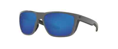 NEW Costa Del Mar Ferg Shiny Gray Frame w/ Blue Mirror 580G Lens FRG298OBMGLP