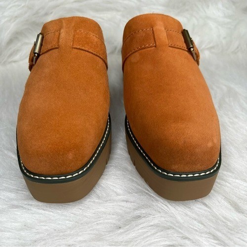 Naturalizer Wayde Mules Golden Maple Suede Slip On Clogs Size 10M - Picture 3 of 12