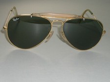 1980s CIRCA 58 14 VINTAGE B L RAY-BAN GEP G15 UV OUTDOORSMAN AVIATOR SUNGLASSES