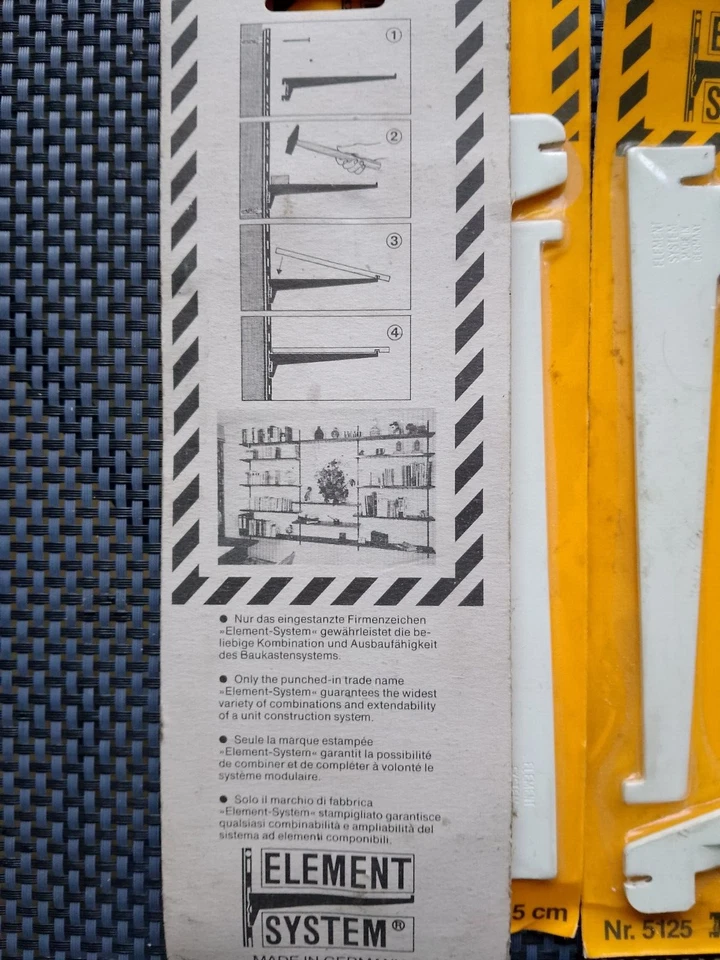 5x2 REGAL-TRÄGER HAKEN 15cm "Element-System" max. 55kg Made in Germany 16,7x7cm - Bild 3 von 4