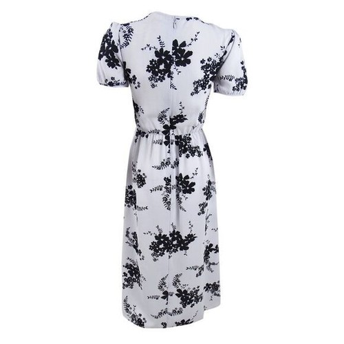 Abito donna Michael Kors plissettato floreale manica corta, taglia large - Foto 8 di 8