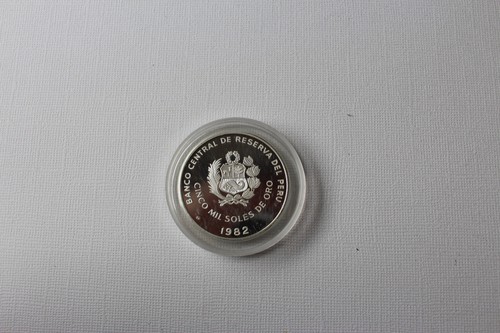 Silbermünze Peru 5000 Sohlen 1982 PP - Bild 2 von 2