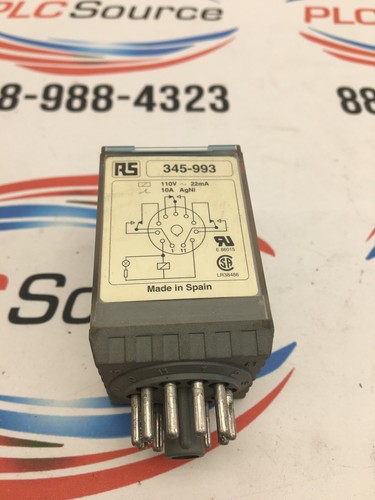RS 345-993 MR-C 3PDT Non-Latching, Plug In Relay 110V 10A 
