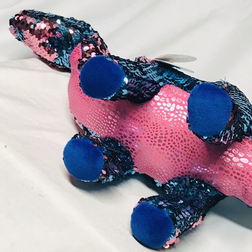 TY FLIPPABLES TREMOR Dinosaur Sequins 9”x17” Large NASA Space X Beanie Baby nwt - Picture 7 of 7