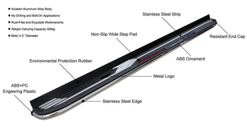 sRunning Board fits for Chevrolet Chevy Traverse 2018-2023 Side Step Nerf Bars - Picture 5 of 6