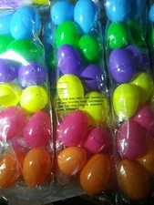 Easter Bright Color Plastic Eggs. Multi color 96 bright Fillable Empty Eggs