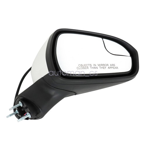 White Right Passenger Side Mirror 3Pin Manual Fold For Ford Fusion 2016-2020 - Picture 7 of 11