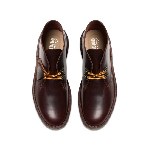 Clarks Originals Desert Boot Hiker Herren Burgund Leder 26179171 - Bild 6 von 7