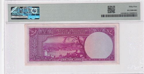 Turkey, 1 Lira, 1942, AUNC, p135, Very Rare - Picture 2 of 2