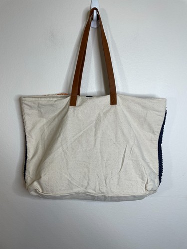 Beachly Box Rays for Days Shorebreak Weekender Tote Beach Straw Bag 17x14.5 - Picture 5 of 7