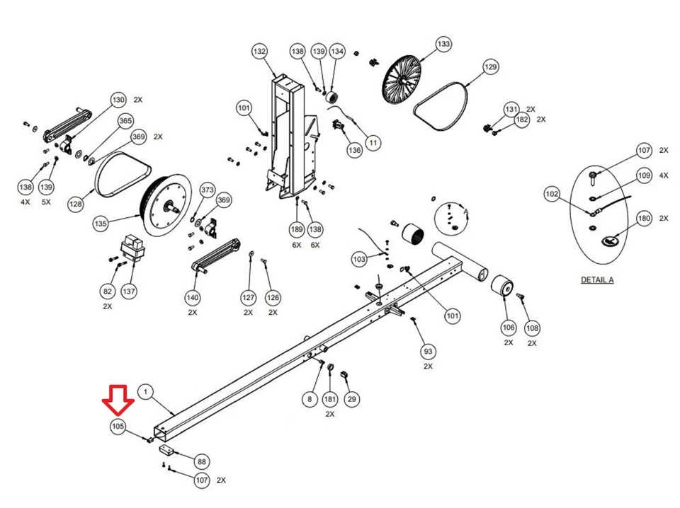 Conjunto de arnés de cable de alimentación inferior elíptico Precor 447 PPP000000045109078 Foto 2 de 2
