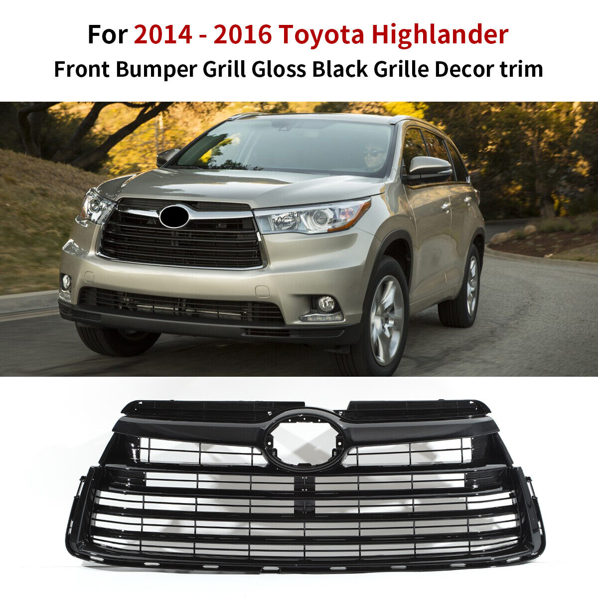 Grille and Bumper Kit | TOYOTA HIGHLANDER 2016 Grille and Bumper Kit | TOYOTA HIGHLANDER 2016