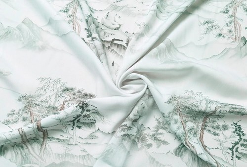 1 Meter X 1.4 Meter China Painting Material Soft Dress Shirt Robe Fabric Viscose - Bild 4 von 6