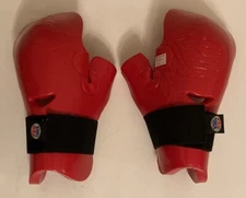 ProForce Lightning Karate Sparring Gloves  M - Red Knuckle Width 3-3/8 to 3-5/8”