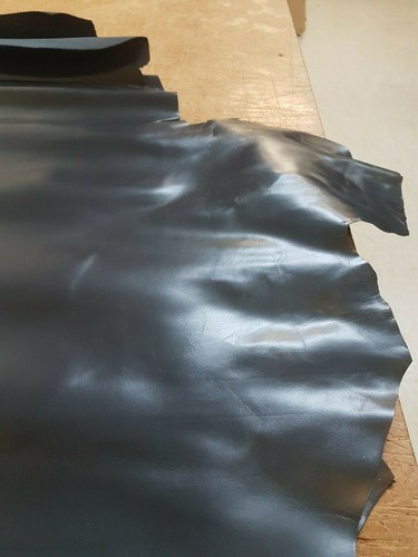 Navy Blue Calf Leather Whole Hide Fine Grain 0.8-1mm Thick Good Quality 23523 - Picture 4 of 9