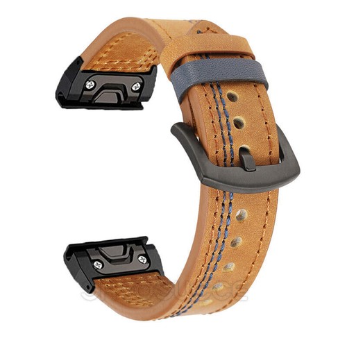 Quick Fit Leather Band Strap For Garmin Fenix 7S 7 7X 6S 6 6X Pro 5 5S 5X Plus - Picture 156 of 215