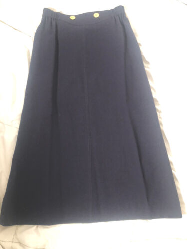 jaeger vintage womens size 6 navy wool skirt - Picture 1 of 7