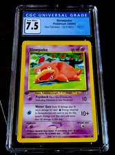 2000 POKEMON NEO GENESIS 1ST EDITION SLOWPOKE  #73 CGC 7.5 NEAR MINT+. RARE!
