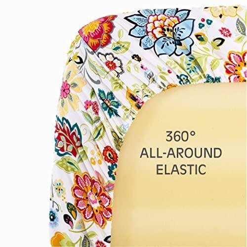 Juego de Sábanas Reina MEISHANG Hojas Impresas Florales Ultra Suaves 100% Microfibra - 16 - Imagen 6 de 6