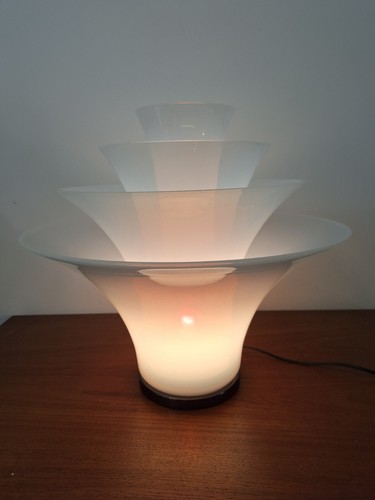 lampada da tavolo design recente mod Petalo in vetro irridescente murano - Bild 3 von 13