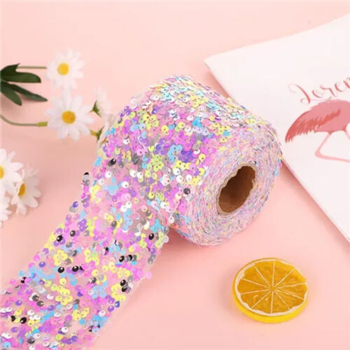 Tulle Roll 10 Yards 8cm Glitter Sequin Ribbon Tutu Fabric Wedding Decoration - Picture 15 of 23