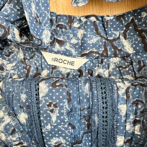 NUEVO CON ETIQUETAS - Top St. Roche Bluebell Indigo 2 Mujer Azul Floral Halter - Imagen 4 de 7