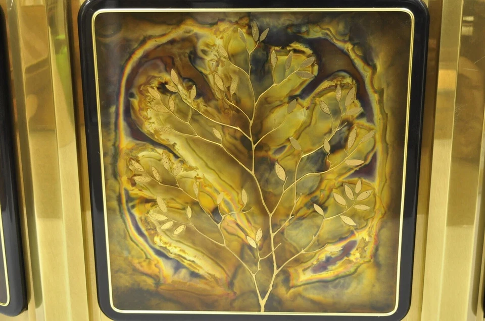 Gabinete Credenza Árbol de la Vida de latón grabado al ácido Bernhard Rohn para Mastercraft Foto 3 de 4