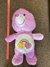 2005 Care Bears Best Friend Bear 25  Plush Star Heart Rainbow Purple