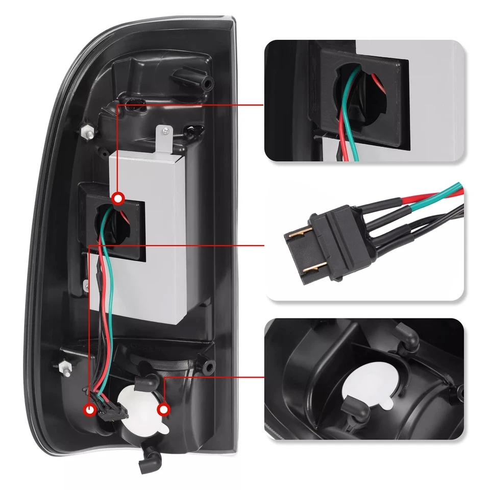 Luces traseras barra LED negras humo para Ford F250 F350 F450 2008-2016 SD SuperDuty Foto 3 de 4