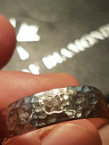 ALL CANADIAN!  Diamond (I) and HEAVY 8.7g Solid 10k White Gold Men's Ring, Sz 10 - Picture 2 of 8