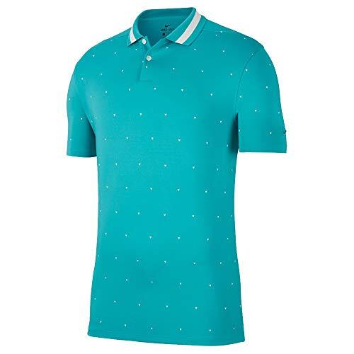 Поло для гольфа Nike Dri Fit Vapor Print Aqua White Sz Small BQ6856 309