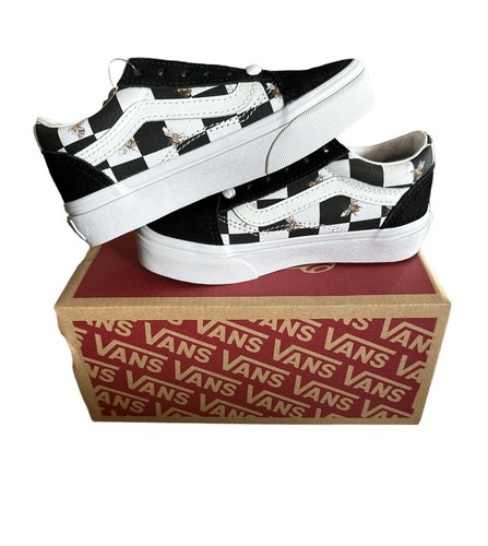 Vans Old Skool Bee Check Kids Shoes, Size 11.0 K VN000W9T9EH - Picture 6 of 6