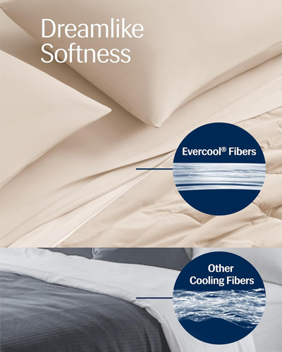 ® Evercool® Cooling Comforter, King/Cali King, Blanket for Hot Sleepers, All Sea - Picture 4 of 8