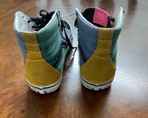 VANS Sk8 Hi Mix & Match Skateboard Shoes Uni-Sex size 9.5 Teal/blue/Ye High Top - Picture 4 of 10