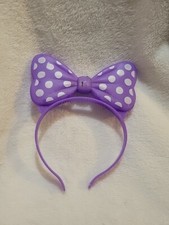 DISNEY PARK Minnie Mouse Polka Dot Bow Headband Blinking Lights