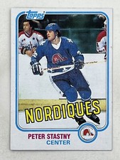 Peter Stastny 1981-82 Topps RC #39 Ice Hockey Quebec Nordiques Trading Card