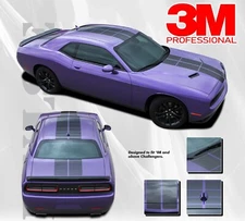Racing Stripes For 2008-2020 Dodge Challenger Hood Graphic Pulse Rally Decals