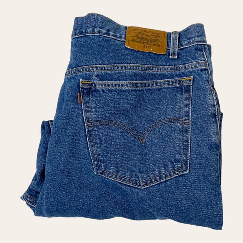 Levis 540 Men's 44x30 Blue Denim Jeans Relaxed Fit Brown Tab Mexico 1998 VTG - Picture 4 of 14