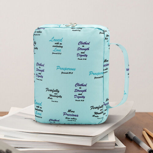 Floral Bible Cover with Handle Bible Case Portable Book Cover for Bible Study(H) - Picture 2 of 9