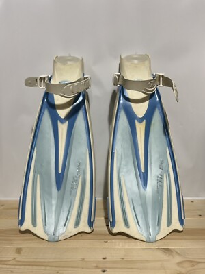 Tusa Imprex Tri-ex Scuba Diving Snorkeling Swim Fins Blue White Size: 7-8