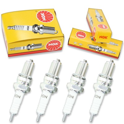 Set of 4 NGK Standard Spark Plugs for Suzuki QUADRUNNER 1986-1985 Engine 250cc