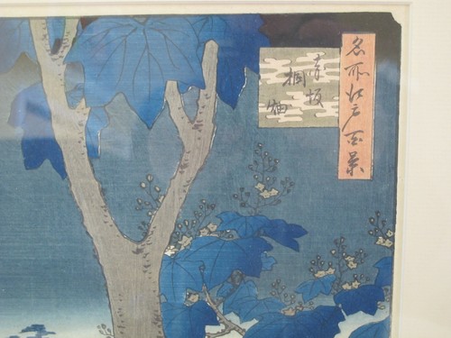 HIROSHIGE japanischer Holzblock AKASKA KIRIBATAKE Druck aus 100 berühmten Ansichten Edo - Bild 3 von 7