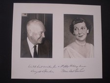 1956 Dwight & Mamie Eisenhower White House Christmas Gift Print