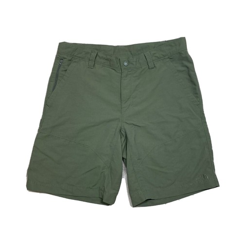 The North Face Mens Size 36 Cargo Short Green Nylon Flat Front Casual Outdoor