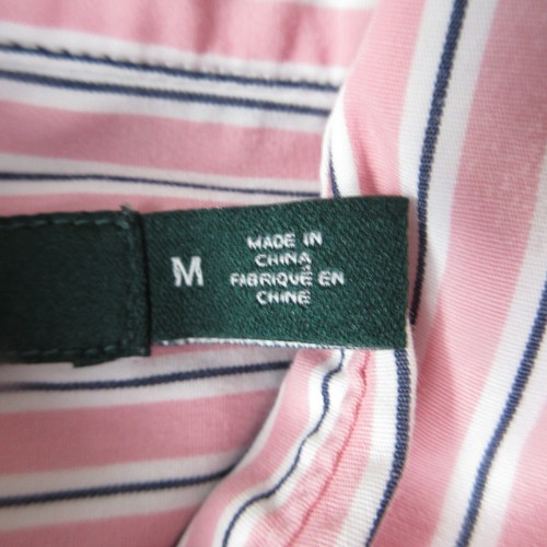Lauren Ralph Lauren Shirt Mens Medium Pink Striped Button Up - Picture 9 of 14