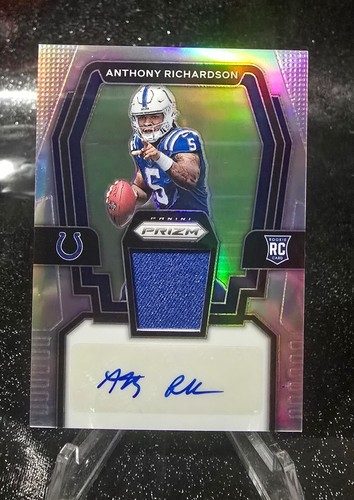 2023 Panini Prizm ANTHONY RICHARDSON *ROOKIE SILVER PRIZM PATCH AUTO* /99