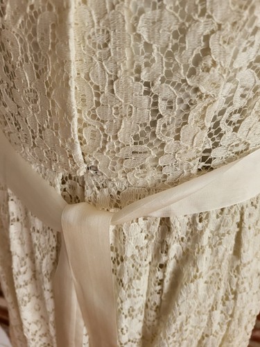 Gay Gibson 50s Ivory Lace Party Dress Size 0-2 - Picture 6 of 11