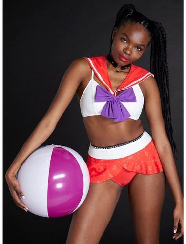 Sailor Moon Pretty Guardian Sailor Mars Cosplay Bikini Badeanzug Set S, M